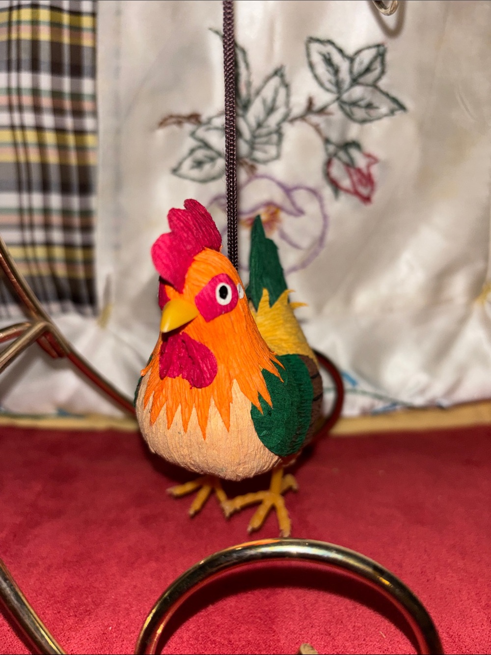 Vintage Paper Mache Rooster Ornament!